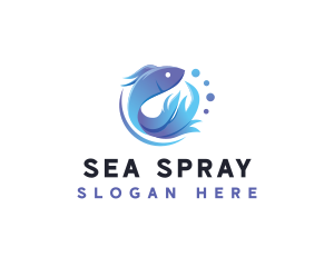 Marine Fish Aquatic logo design