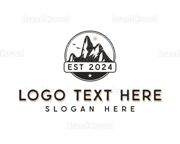 Hiking Mountain Travel Logo