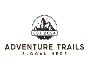 Hiking Mountain Travel logo design