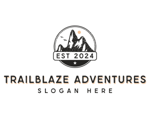 Hiking - Hiking Mountain Travel logo design