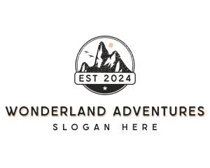 Hiking Mountain Travel logo design