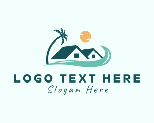 Hostel - Beach Resort House logo design
