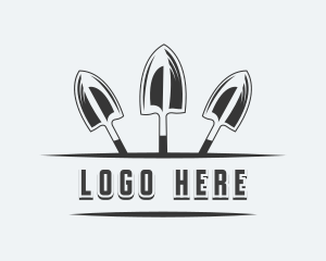 Farmer - Shovel Spade Landscaping logo design