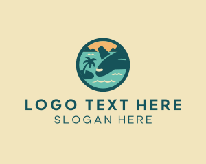 Surf - Plane Beach Vacation logo design