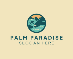 Tropics - Plane Beach Vacation logo design