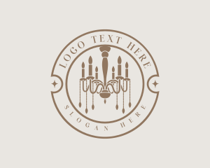 Lantern - Candle Chandelier Hotel logo design