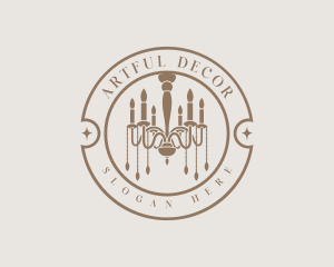 Candle Chandelier Hotel logo design