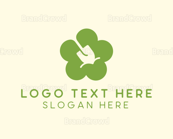 Landscaping Flower Shovel Logo