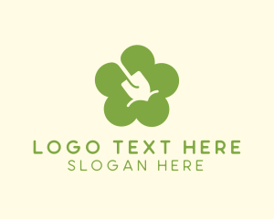 Lawn - Landscaping Flower Shovel logo design