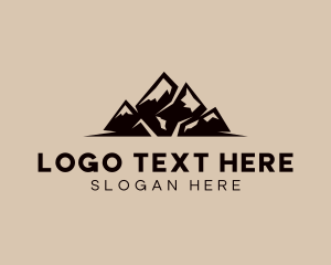Trekking - Mountain Peak Valley logo design