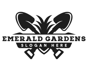 Gardening Shovel Landscape logo design