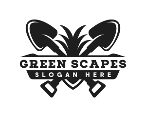 Landscape - Gardening Shovel Landscape logo design