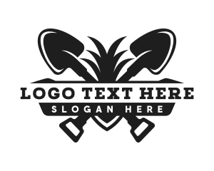 Shovel - Gardening Shovel Landscape logo design