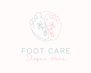 Baby Feet Nature logo design