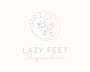 Baby Feet Nature logo design