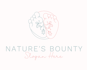 Baby Feet Nature logo design