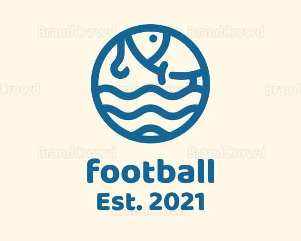 Monoline Fishing Badge Logo