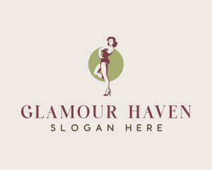 Pinup Model Woman logo design