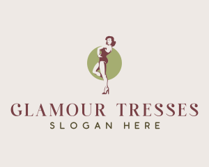 Pinup Model Woman logo design