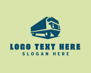 Transportation - Freight Truck Transport logo design