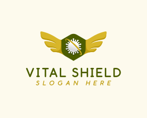Immunity - Virus Shield Wings logo design