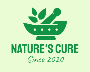 Green Natural Herbal Pharmacy logo design