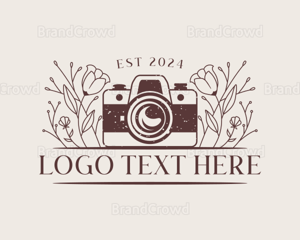 Floral SLR Camera Logo