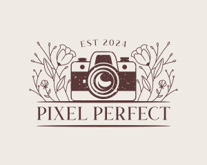 Slr - Floral SLR Camera logo design