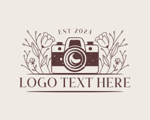 Floral SLR Camera Logo