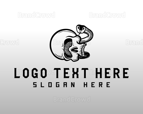 Serpent Skull Snake Logo