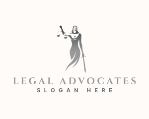 Justice Scales Woman logo design