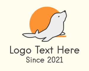 Seal - Baby Seal Sunset logo design