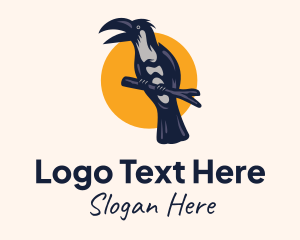Toucan - Tree Branch Hornbill logo design