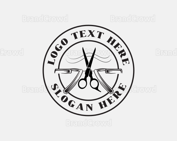 Shears Razor Barbershop Logo