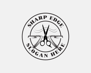 Razor - Shears Razor Barbershop logo design