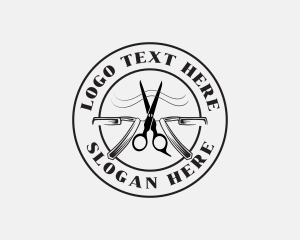 Scissors - Shears Razor Barbershop logo design