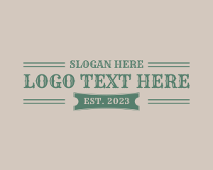 Rustic - Cowboy Store Hipster logo design