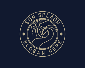 Sun Wave Tourism logo design