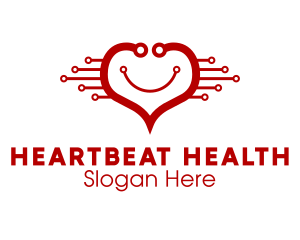 Cardiovascular - Heart Electric Circuit logo design