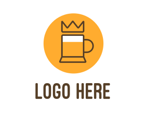 Royal King Beer Mug logo design