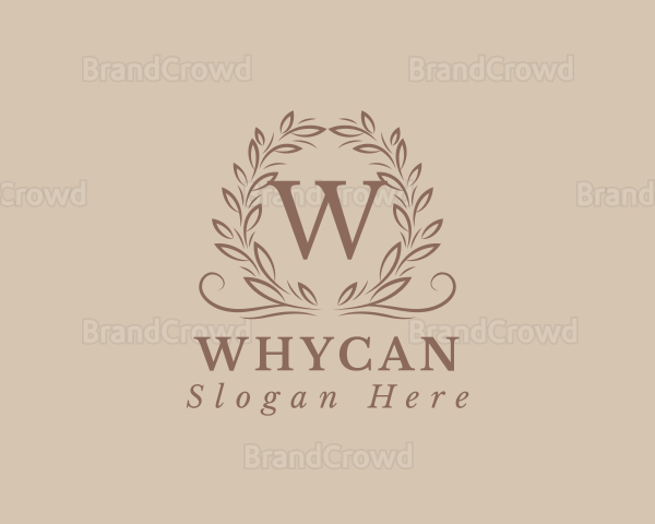 Aesthetic Wedding Wreath Logo