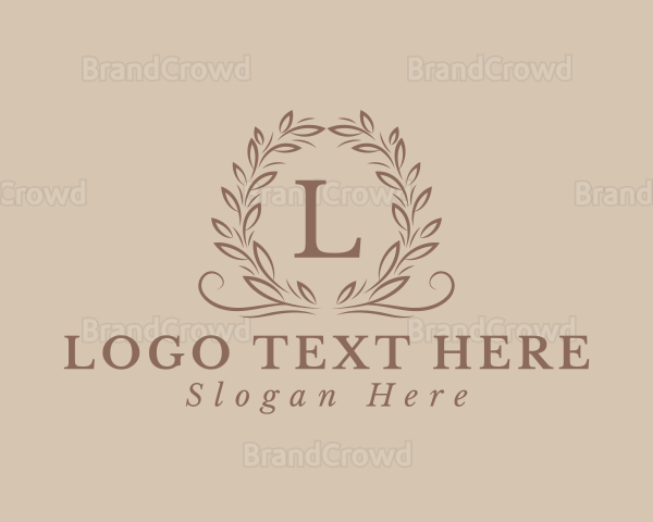 Aesthetic Wedding Wreath Logo