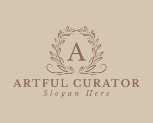 Aesthetic Wedding Wreath  logo design