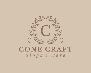 Aesthetic Wedding Wreath  logo design