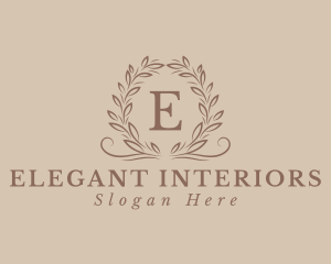 Aesthetic Wedding Wreath  logo design