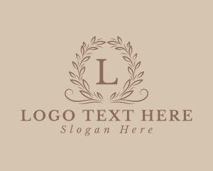 Aesthetic Wedding Wreath  Logo