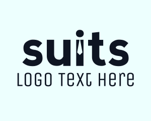 Blue Tie - Necktie Tailoring Suits logo design