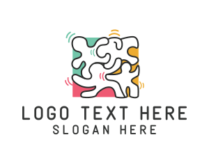 Lgbt - Puzzle Dancing People logo design