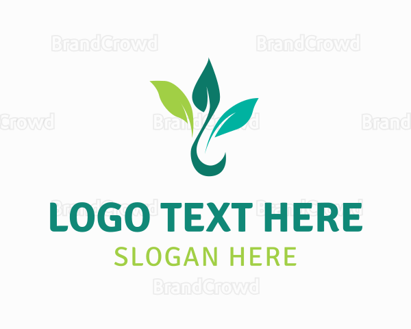 Colorful Sprout Leaf Logo