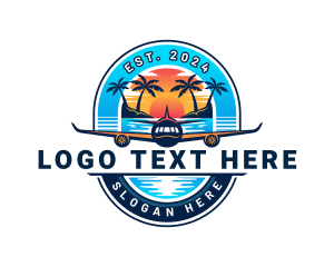 Travel - Airplane Island Travel logo design